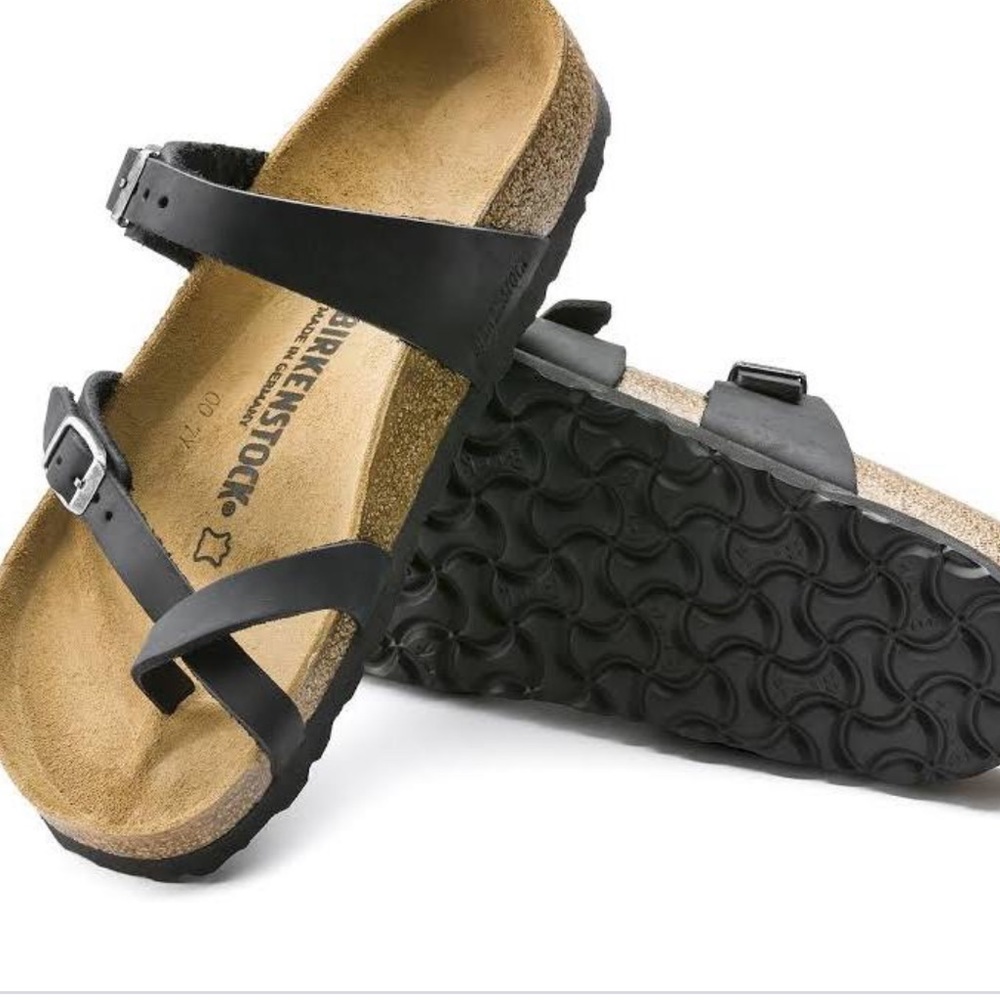 Birkenstock Mayari Oiled Black Leather Sandals